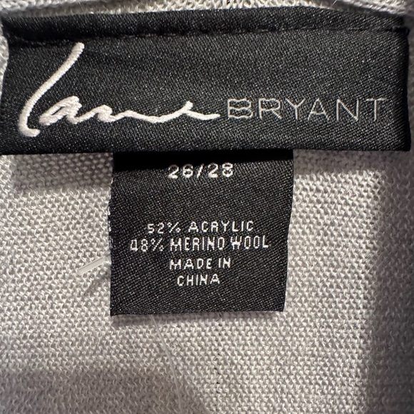 Lane Bryant Grey Open Front Cardigan Sweater Plus 3/4 Sleeves Pockets Sz 26/28 - Picture 5 of 12